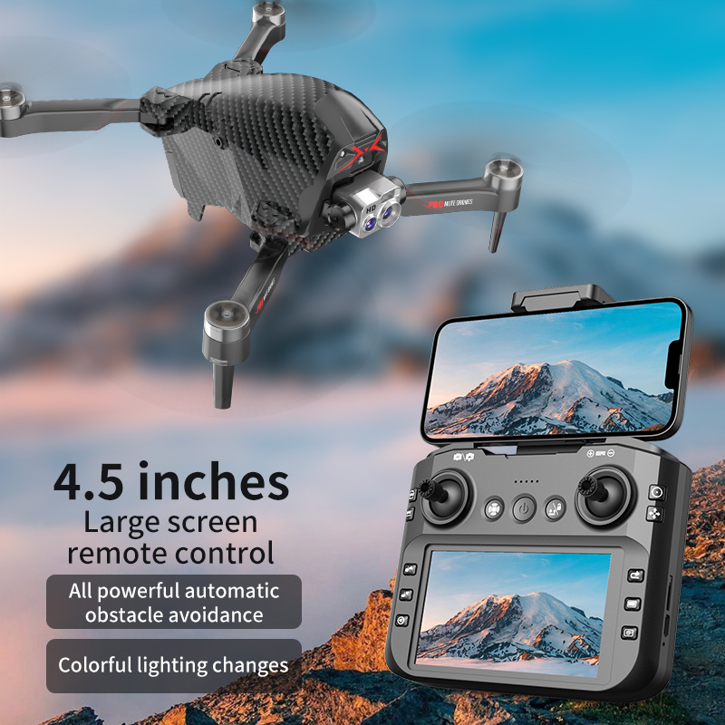 Drone Gimbal Brushless - CS26ドローン、1080P FPVデュアルカメラ、スクリーンリモコン、ブラシレスモーター搭載、最大飛行高度50m、飛行速度5m/s、離陸重量140g、360度回転機能付き ° 障害物回避機能、バッテリー2個