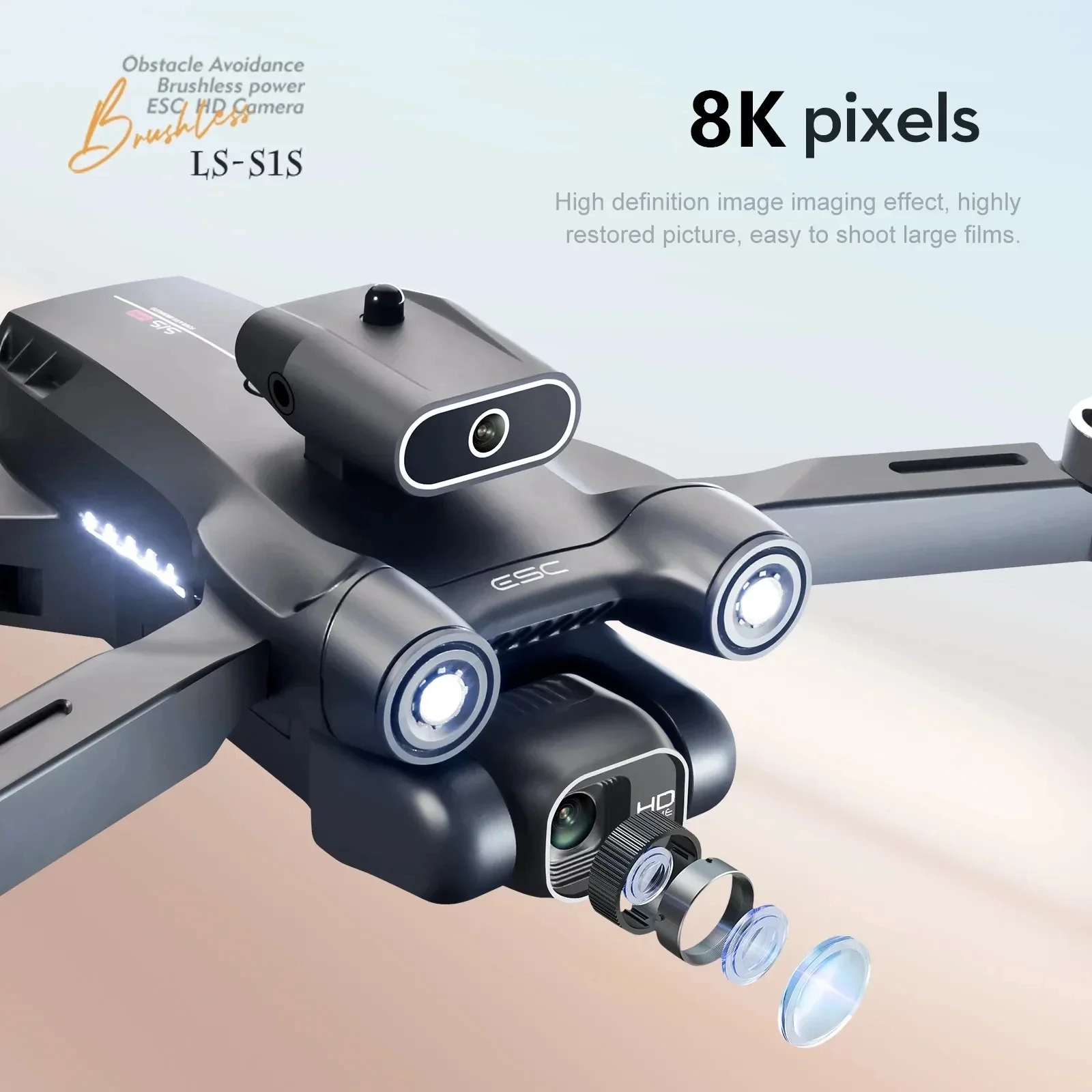 プロのブラシレスモーター付きドローン,GPS付きクワッドコプ - Drone Gimbal Brushless のレビューと価格