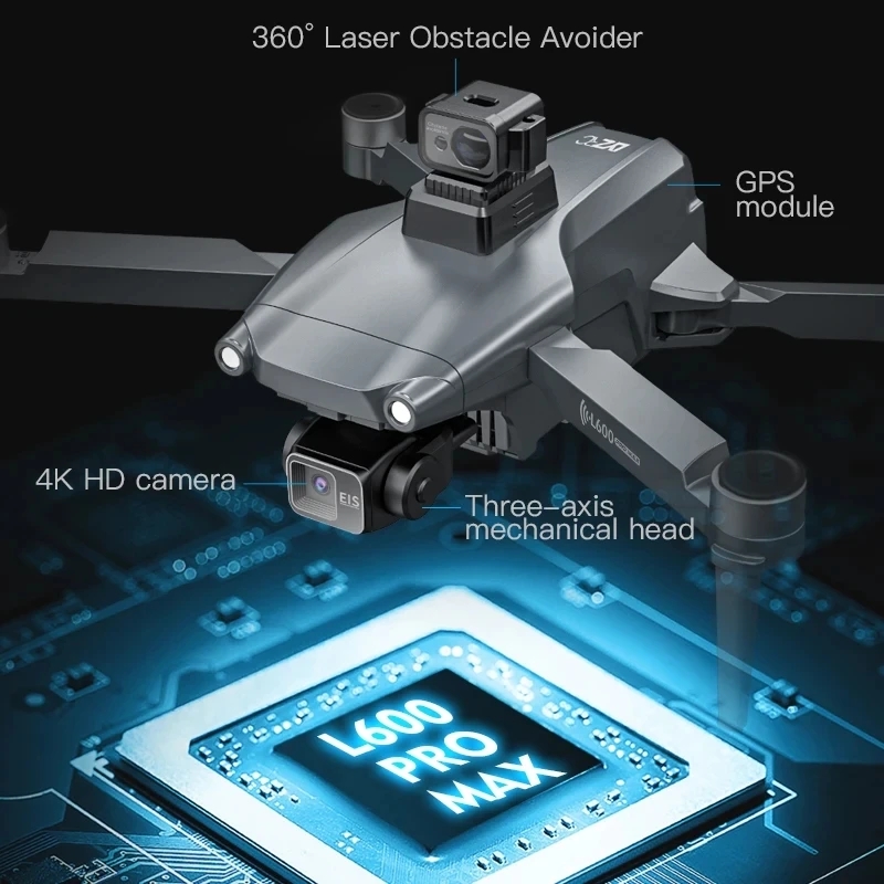 L600 プロマックス GPS ドローンプロフェッショナル  - Drone Gimbal Brushless のレビューと価格